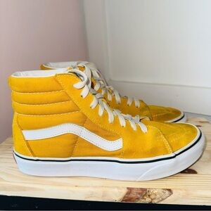 Hi Top Bright yellow Vans Womens 9 mens 7.5